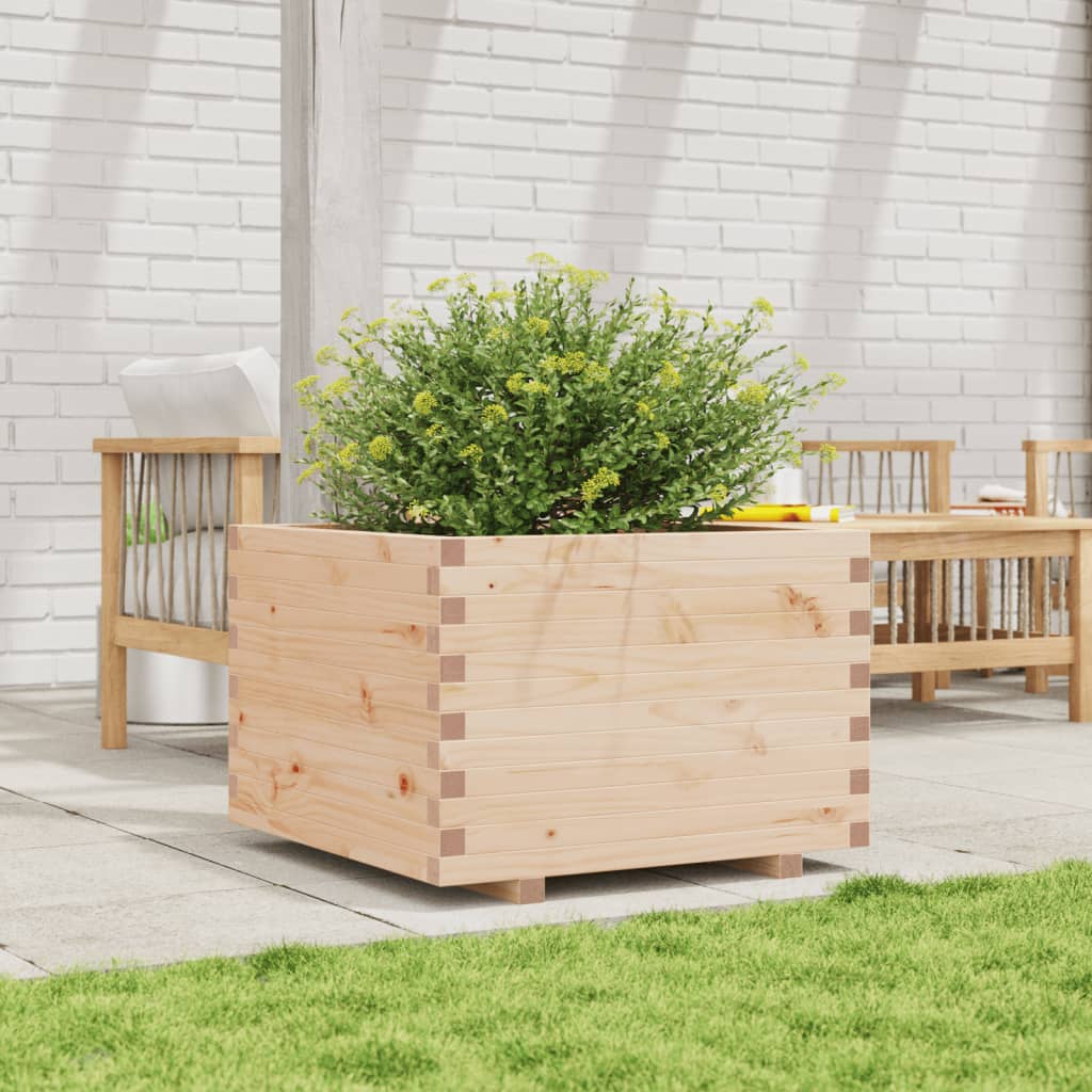vidaXL Jardinieră de grădină, 70x70x49,5 cm, lemn masiv de pin vidaXL Jardinieră de grădină, 70x70x49,5 cm, lemn masiv de pin