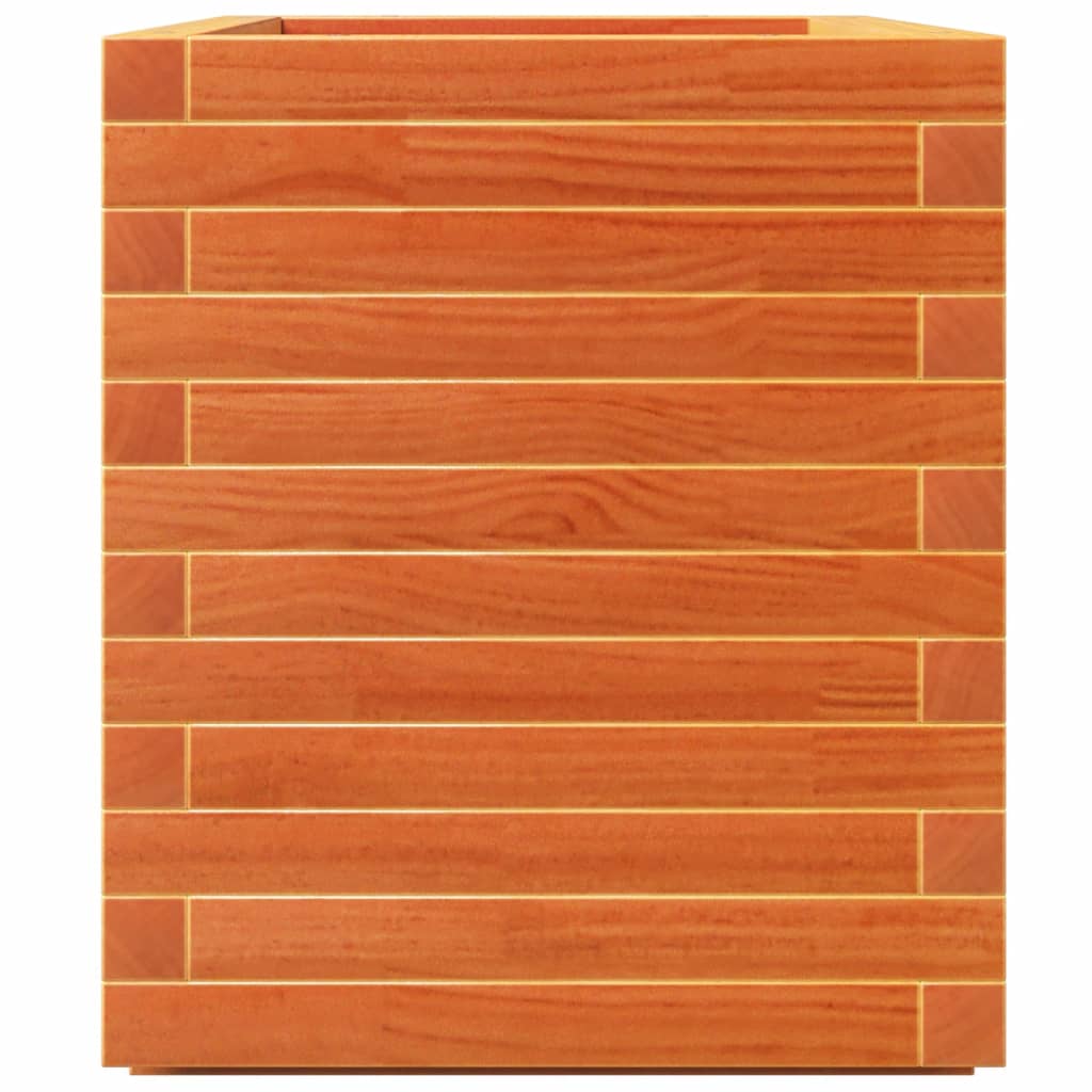 vidaXL Jardinieră grădină, maro ceruit, 70x40x49,5 cm, lemn masiv pin vidaXL Jardinieră grădină, maro ceruit, 70x40x49,5 cm, lemn masiv pin