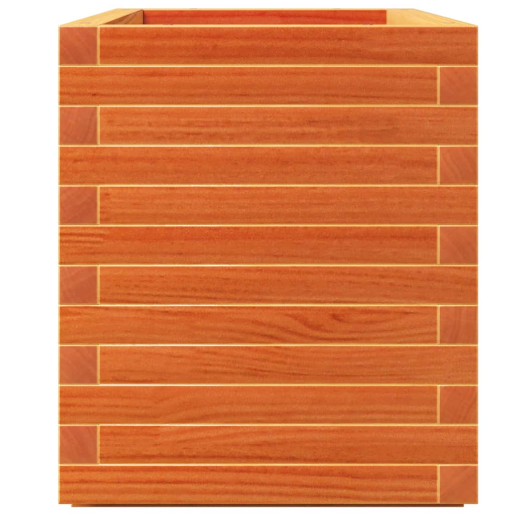 vidaXL Jardinieră grădină, maro ceruit, 90x40x49,5 cm, lemn masiv pin vidaXL Jardinieră grădină, maro ceruit, 90x40x49,5 cm, lemn masiv pin