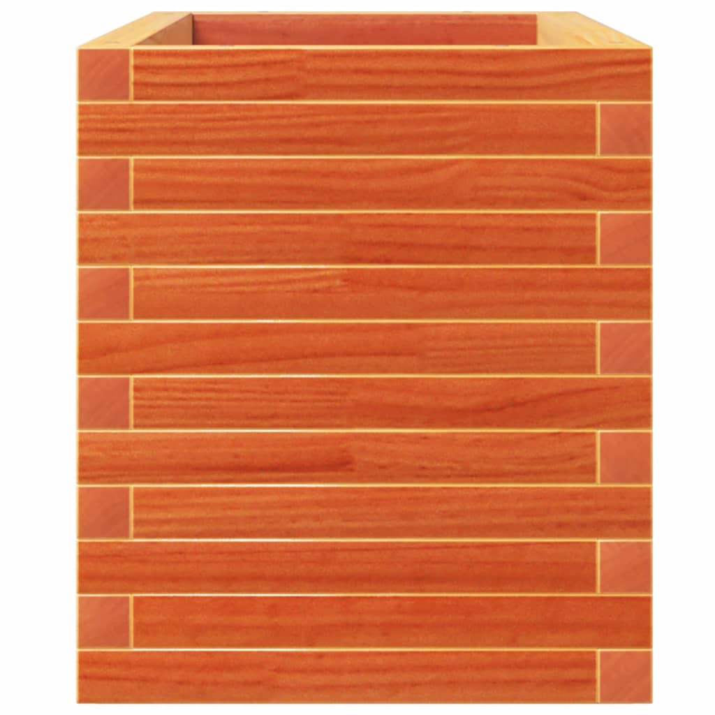 vidaXL Jardinieră grădină, maro ceruit, 110x40x49,5 cm, lemn masiv pin vidaXL Jardinieră grădină, maro ceruit, 110x40x49,5 cm, lemn masiv pin