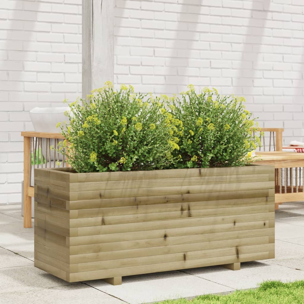 vidaXL Jardinieră de grădină, 110x40x49,5 cm, lemn de pin impregnat