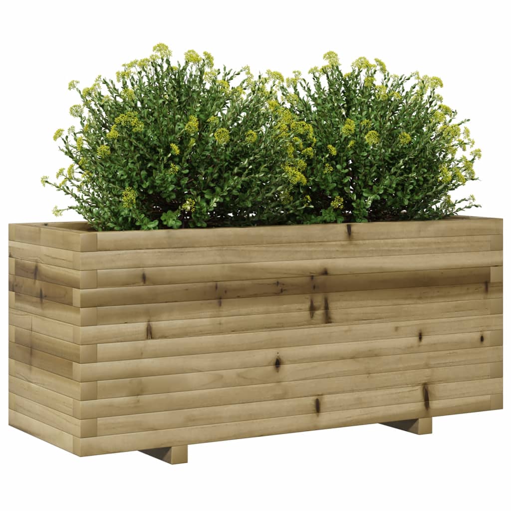 vidaXL Jardinieră de grădină, 110x40x49,5 cm, lemn de pin impregnat