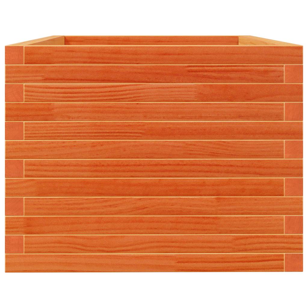 vidaXL Jardinieră grădină, maro ceruit, 90x60x49,5 cm, lemn masiv pin