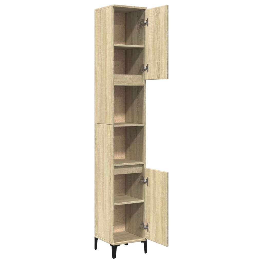 vidaXL Dulap de baie, stejar sonoma, 30x30x190 cm, lemn prelucrat vidaXL Dulap de baie, stejar sonoma, 30x30x190 cm, lemn prelucrat