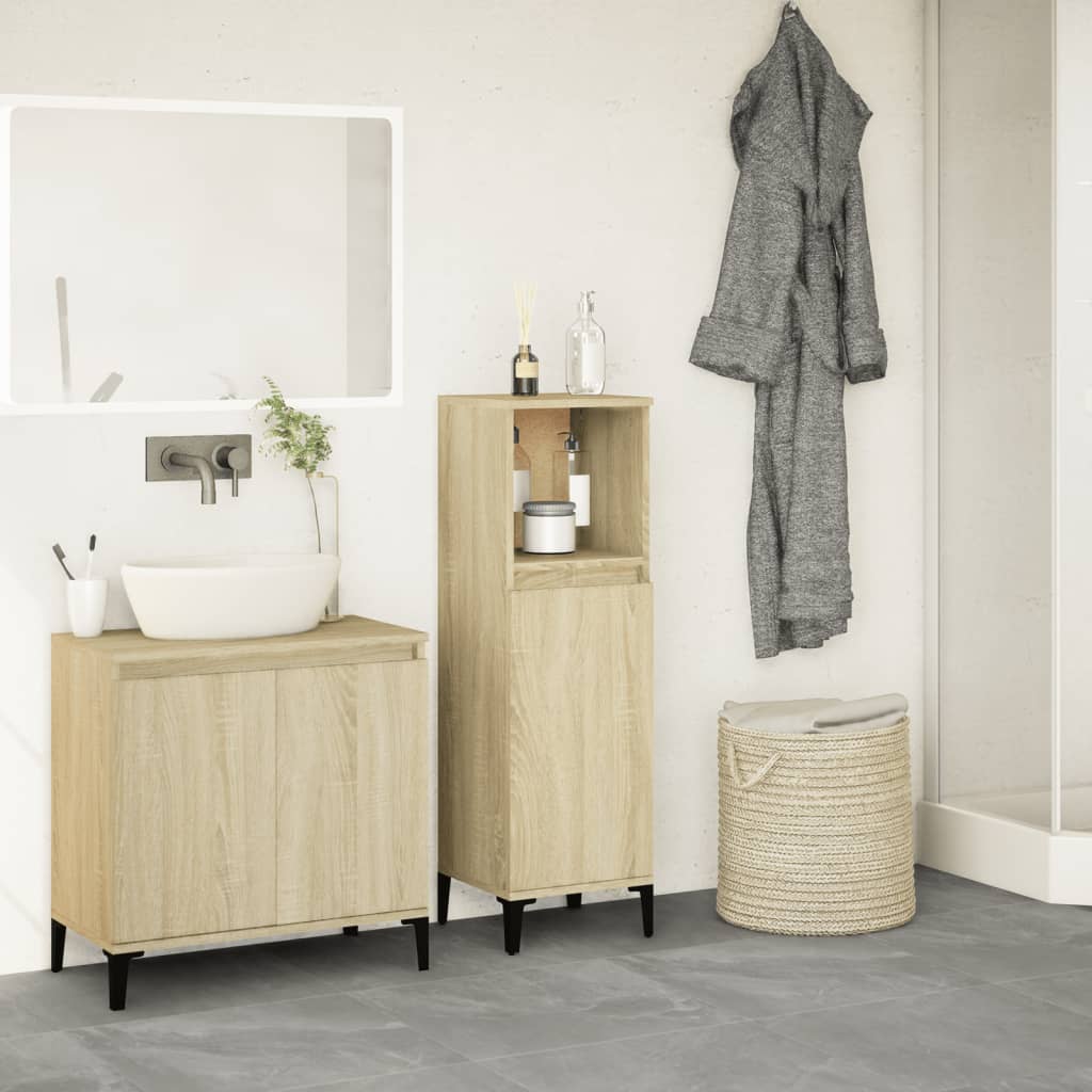vidaXL Dulap de baie, stejar sonoma, 30x30x100 cm, lemn prelucrat vidaXL Dulap de baie, stejar sonoma, 30x30x100 cm, lemn prelucrat