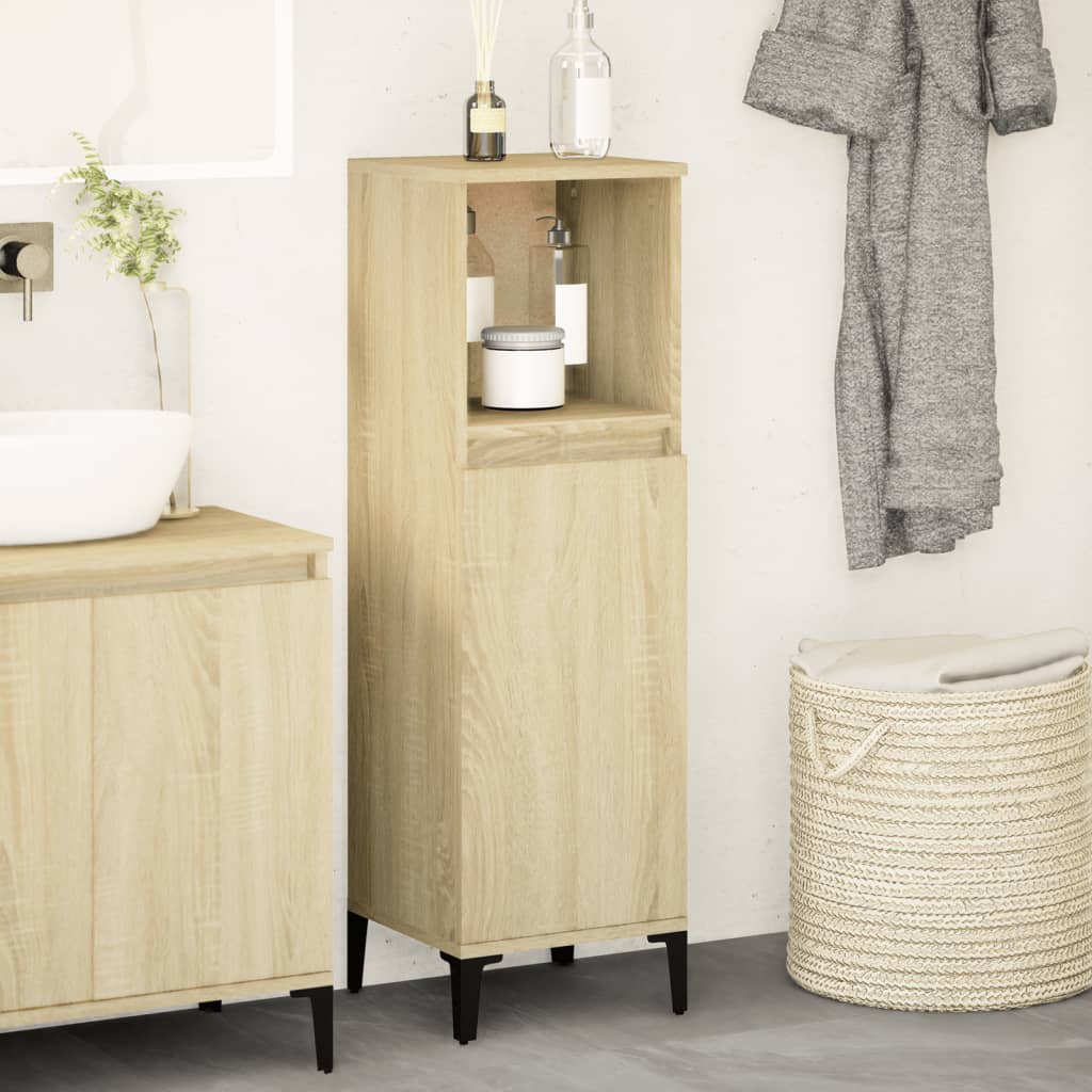 vidaXL Dulap de baie, stejar sonoma, 30x30x100 cm, lemn prelucrat vidaXL Dulap de baie, stejar sonoma, 30x30x100 cm, lemn prelucrat