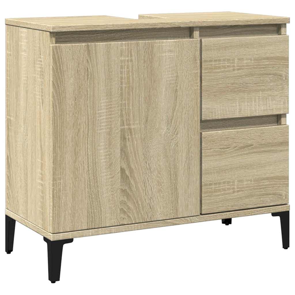vidaXL Dulap de baie, stejar sonoma, 65x33x60 cm, lemn prelucrat vidaXL Dulap de baie, stejar sonoma, 65x33x60 cm, lemn prelucrat