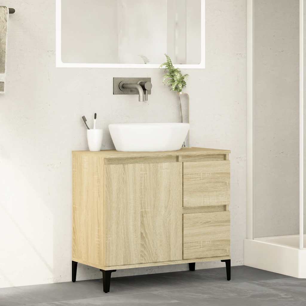 vidaXL Dulap de baie, stejar sonoma, 65x33x60 cm, lemn prelucrat vidaXL Dulap de baie, stejar sonoma, 65x33x60 cm, lemn prelucrat