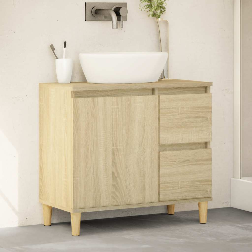 vidaXL Dulap de baie, stejar sonoma, 65x33x60 cm, lemn prelucrat vidaXL Dulap de baie, stejar sonoma, 65x33x60 cm, lemn prelucrat