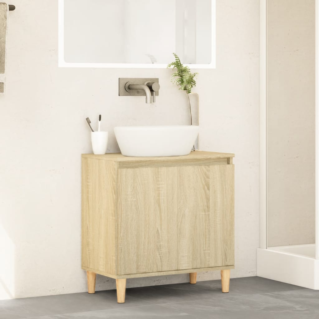 vidaXL Dulap de chiuvetă, stejar sonoma, 58x33x60 cm, lemn prelucrat vidaXL Dulap de chiuvetă, stejar sonoma, 58x33x60 cm, lemn prelucrat