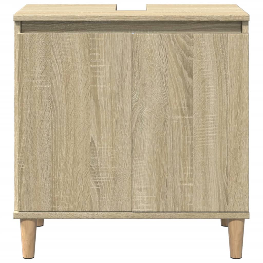 vidaXL Dulap de chiuvetă, stejar sonoma, 58x33x60 cm, lemn prelucrat vidaXL Dulap de chiuvetă, stejar sonoma, 58x33x60 cm, lemn prelucrat