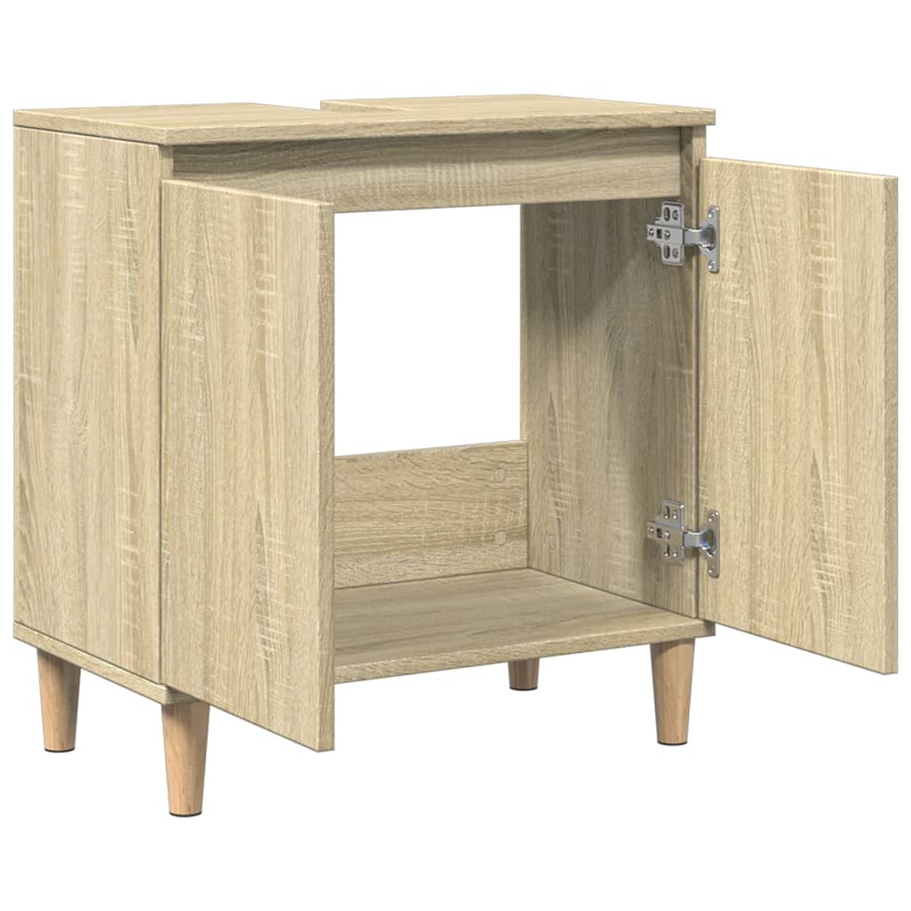 vidaXL Dulap de chiuvetă, stejar sonoma, 58x33x60 cm, lemn prelucrat vidaXL Dulap de chiuvetă, stejar sonoma, 58x33x60 cm, lemn prelucrat