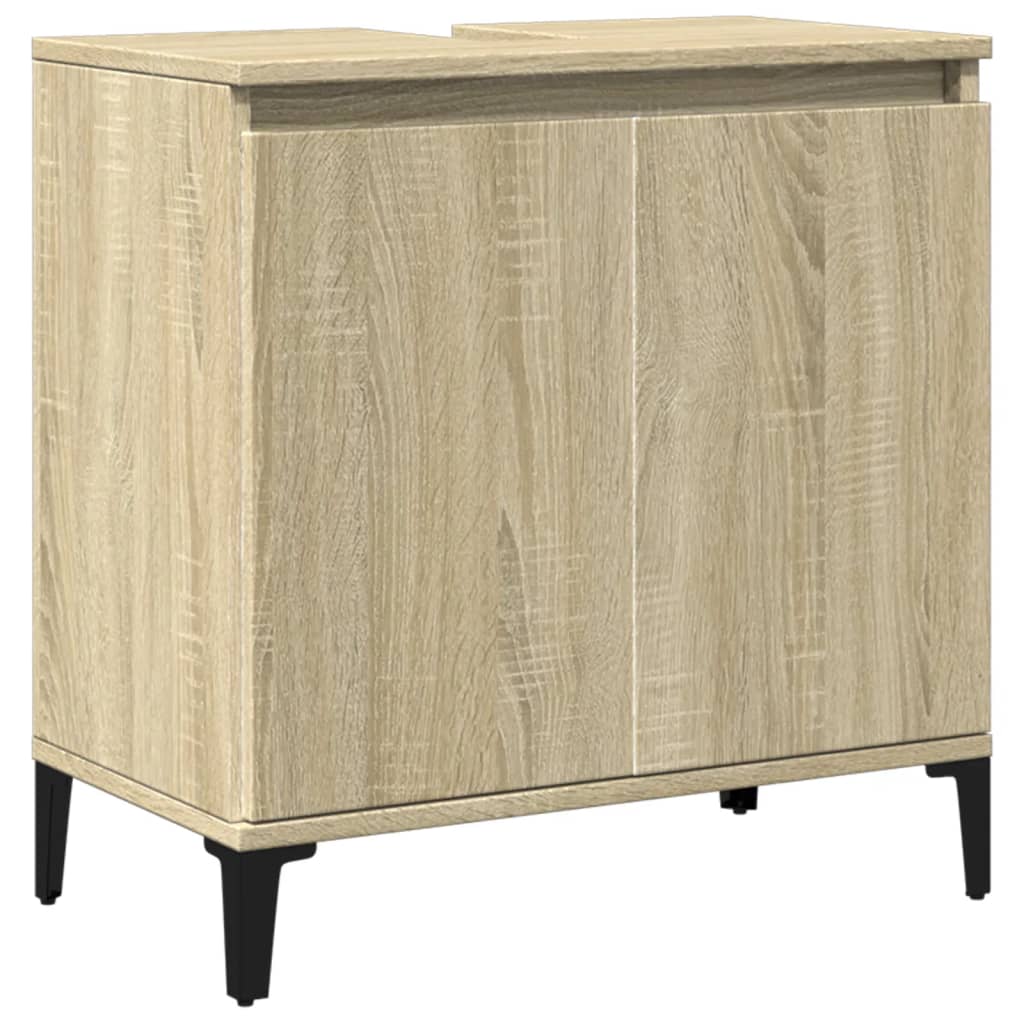 vidaXL Dulap de chiuvetă, stejar sonoma, 58x33x60 cm, lemn prelucrat vidaXL Dulap de chiuvetă, stejar sonoma, 58x33x60 cm, lemn prelucrat