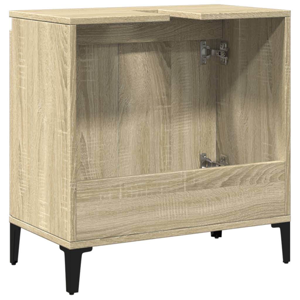 vidaXL Dulap de chiuvetă, stejar sonoma, 58x33x60 cm, lemn prelucrat vidaXL Dulap de chiuvetă, stejar sonoma, 58x33x60 cm, lemn prelucrat