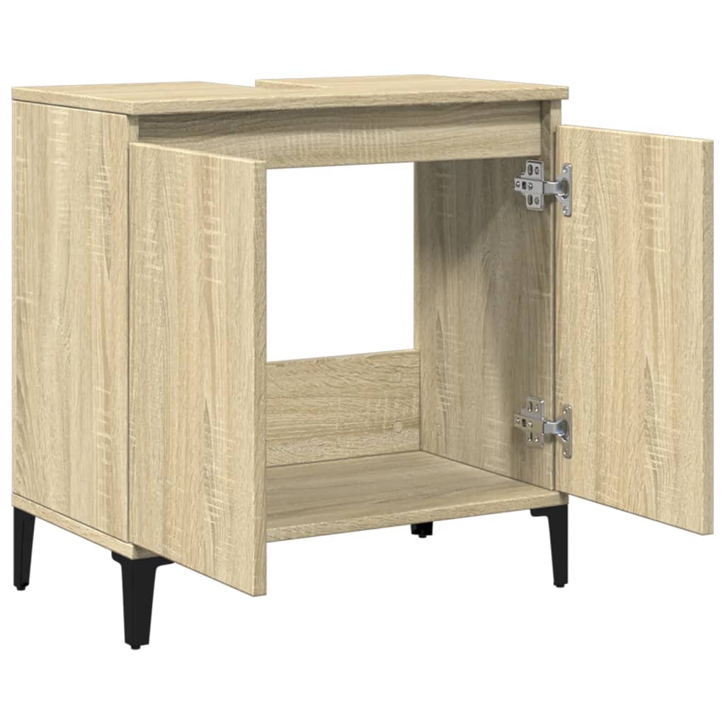 vidaXL Dulap de chiuvetă, stejar sonoma, 58x33x60 cm, lemn prelucrat vidaXL Dulap de chiuvetă, stejar sonoma, 58x33x60 cm, lemn prelucrat