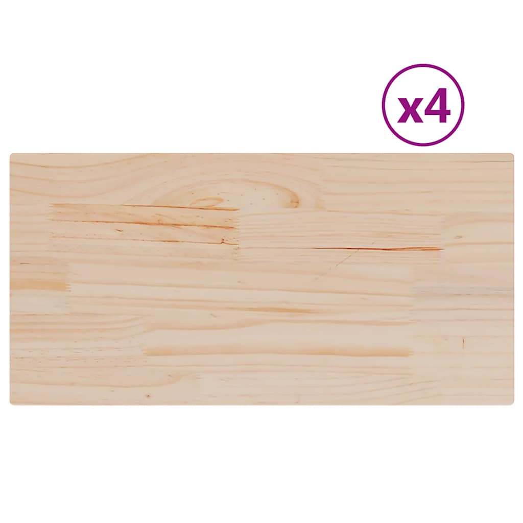 vidaXL Blaturi masă 4 buc. 90x45x1,7 cm dreptunghiulare lemn masiv pin