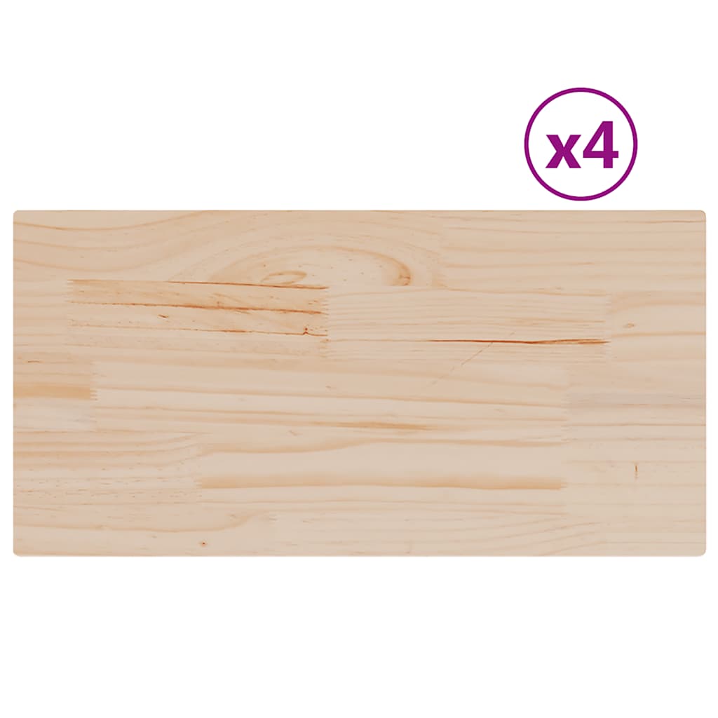 vidaXL Blaturi masă 4 buc. 90x45x2,5 cm dreptunghiulare lemn masiv pin