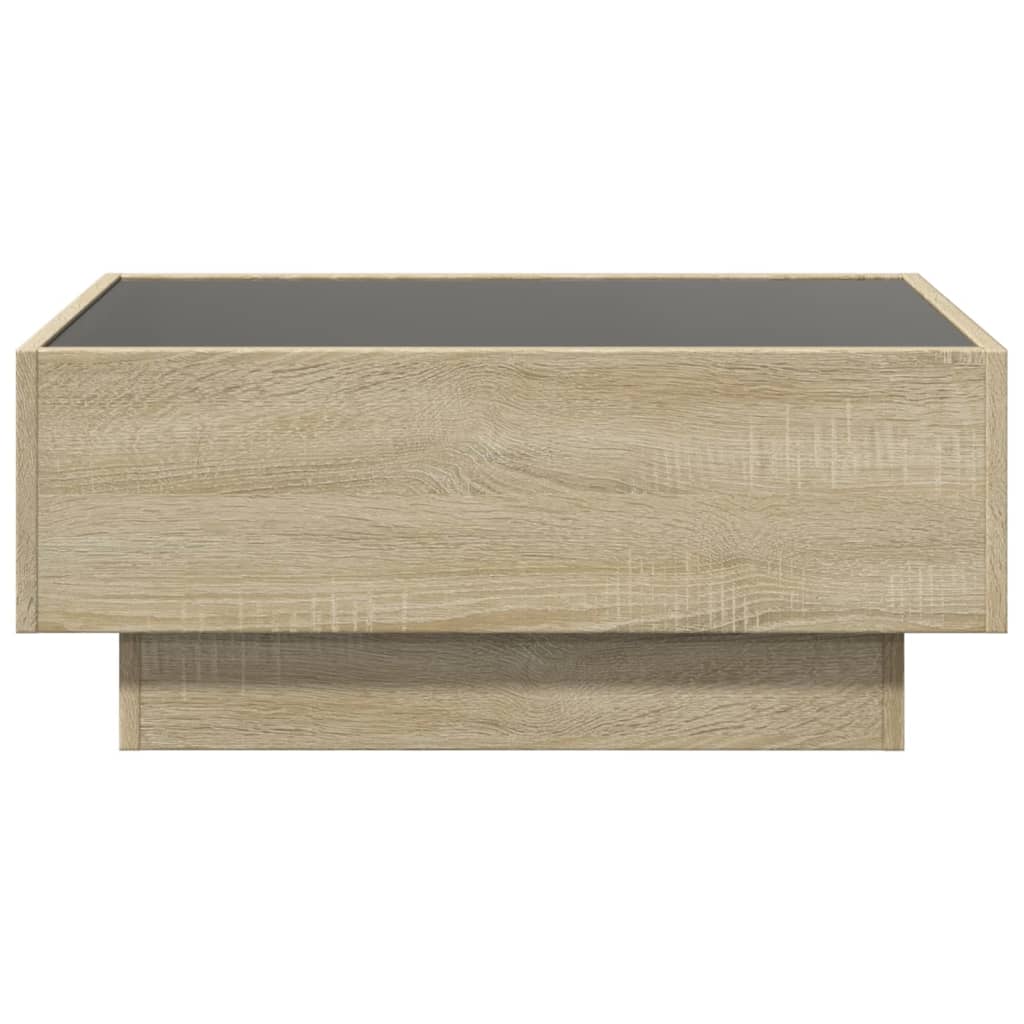 vidaXL Măsuță de cafea cu LED stejar sonoma 70x50x30 cm lemn prelucrat vidaXL Măsuță de cafea cu LED stejar sonoma 70x50x30 cm lemn prelucrat