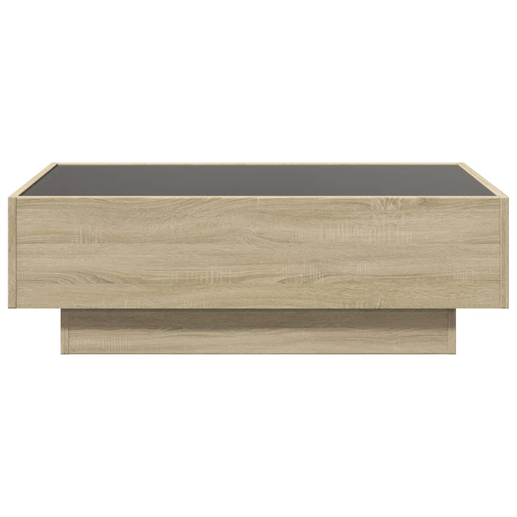 vidaXL Măsuță de cafea cu LED stejar sonoma 90x50x30 cm lemn prelucrat