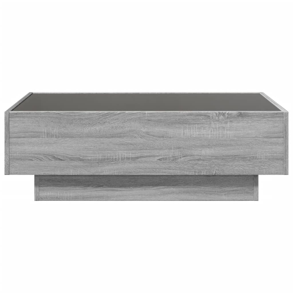 vidaXL Măsuță de cafea cu LED sonoma gri 90x50x30 cm lemn prelucrat vidaXL Măsuță de cafea cu LED sonoma gri 90x50x30 cm lemn prelucrat