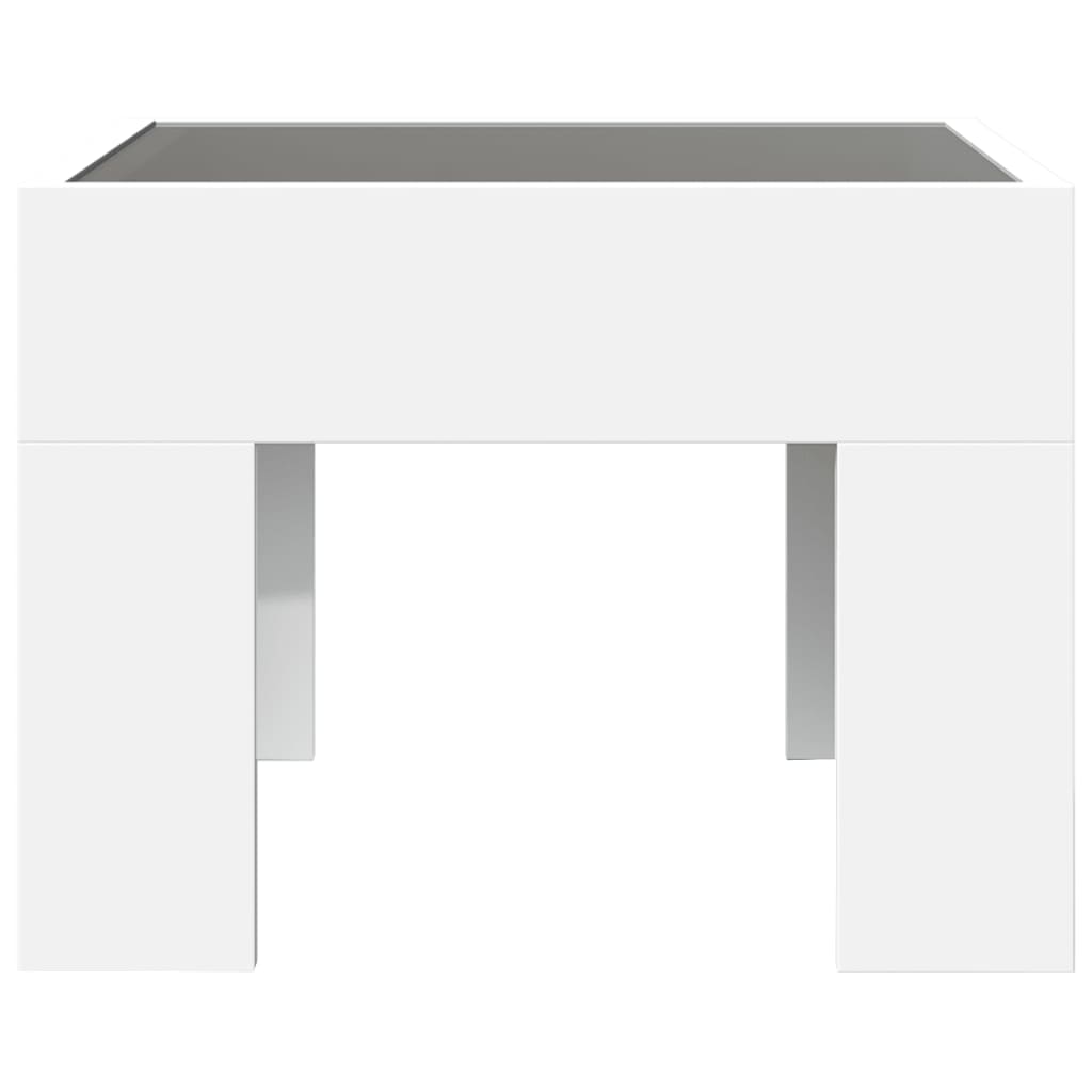 vidaXL Măsuță de cafea cu LED infinity, alb, 40x40x30 cm vidaXL Măsuță de cafea cu LED infinity, alb, 40x40x30 cm