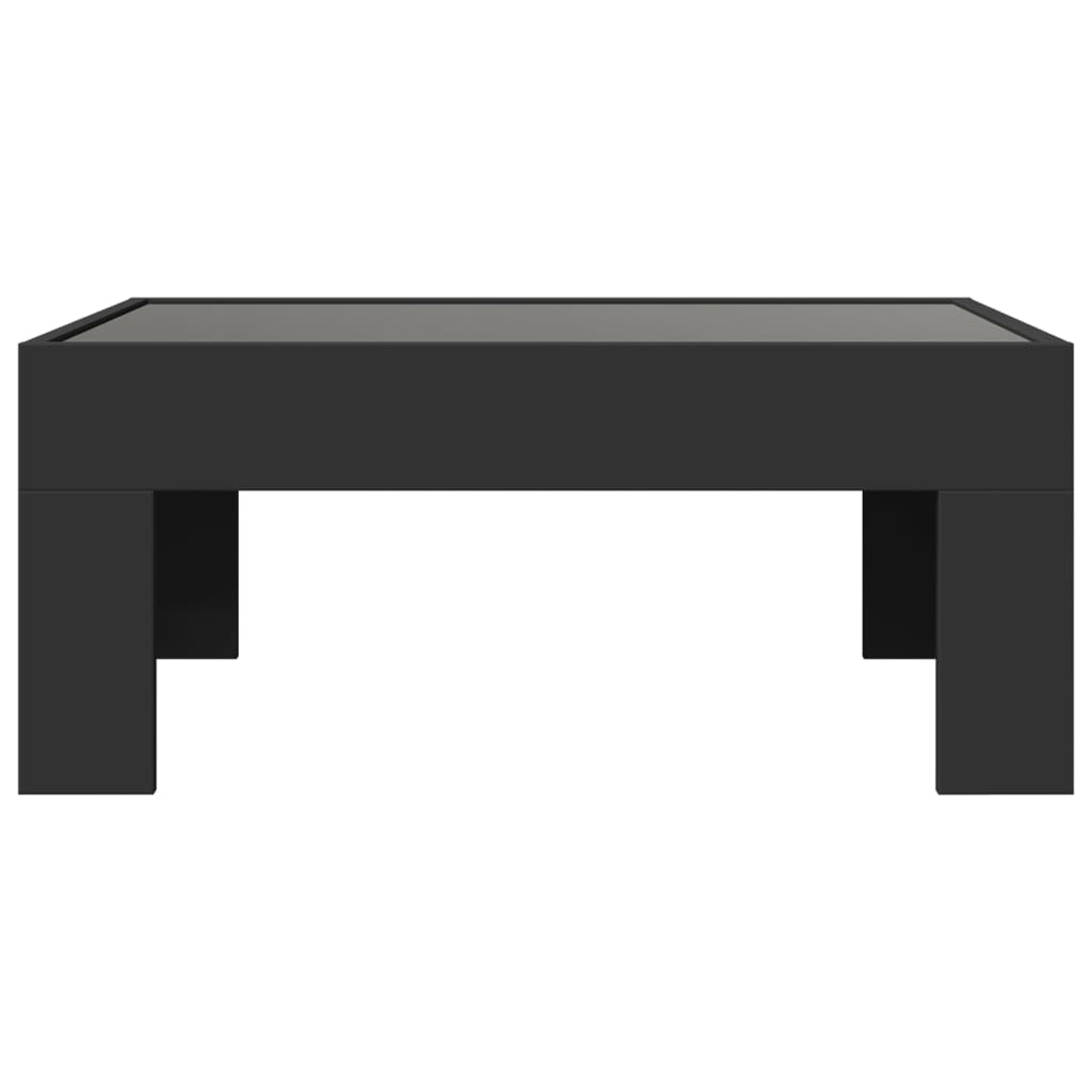 vidaXL Măsuță de cafea cu LED infinity, negru, 70x50x30 cm vidaXL Măsuță de cafea cu LED infinity, negru, 70x50x30 cm