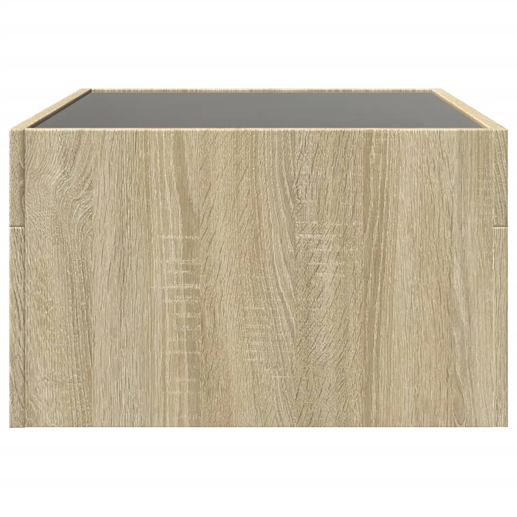 vidaXL Măsuță de cafea cu LED infinity, stejar sonoma, 70x50x30 cm vidaXL Măsuță de cafea cu LED infinity, stejar sonoma, 70x50x30 cm