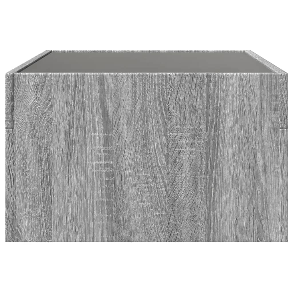 vidaXL Măsuță de cafea cu LED infinity, gri sonoma, 70x50x30 cm vidaXL Măsuță de cafea cu LED infinity, gri sonoma, 70x50x30 cm