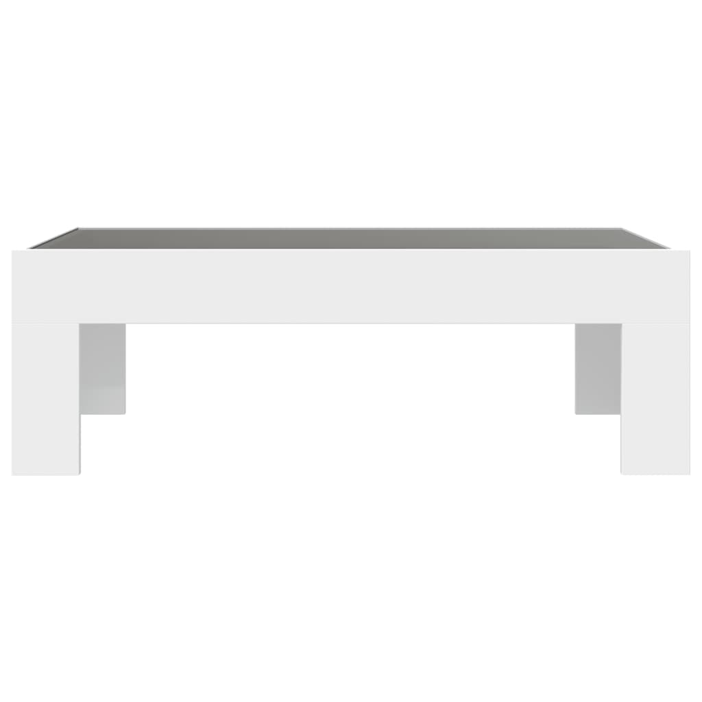 vidaXL Măsuță de cafea cu LED infinity, alb, 90x50x30 cm vidaXL Măsuță de cafea cu LED infinity, alb, 90x50x30 cm