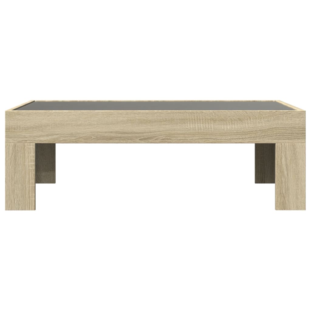 vidaXL Măsuță de cafea cu LED infinity, stejar sonoma, 90x50x30 cm vidaXL Măsuță de cafea cu LED infinity, stejar sonoma, 90x50x30 cm