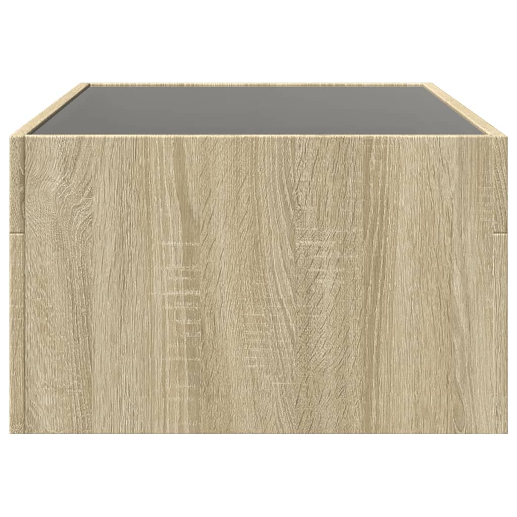 vidaXL Măsuță de cafea cu LED infinity, stejar sonoma, 90x50x30 cm vidaXL Măsuță de cafea cu LED infinity, stejar sonoma, 90x50x30 cm
