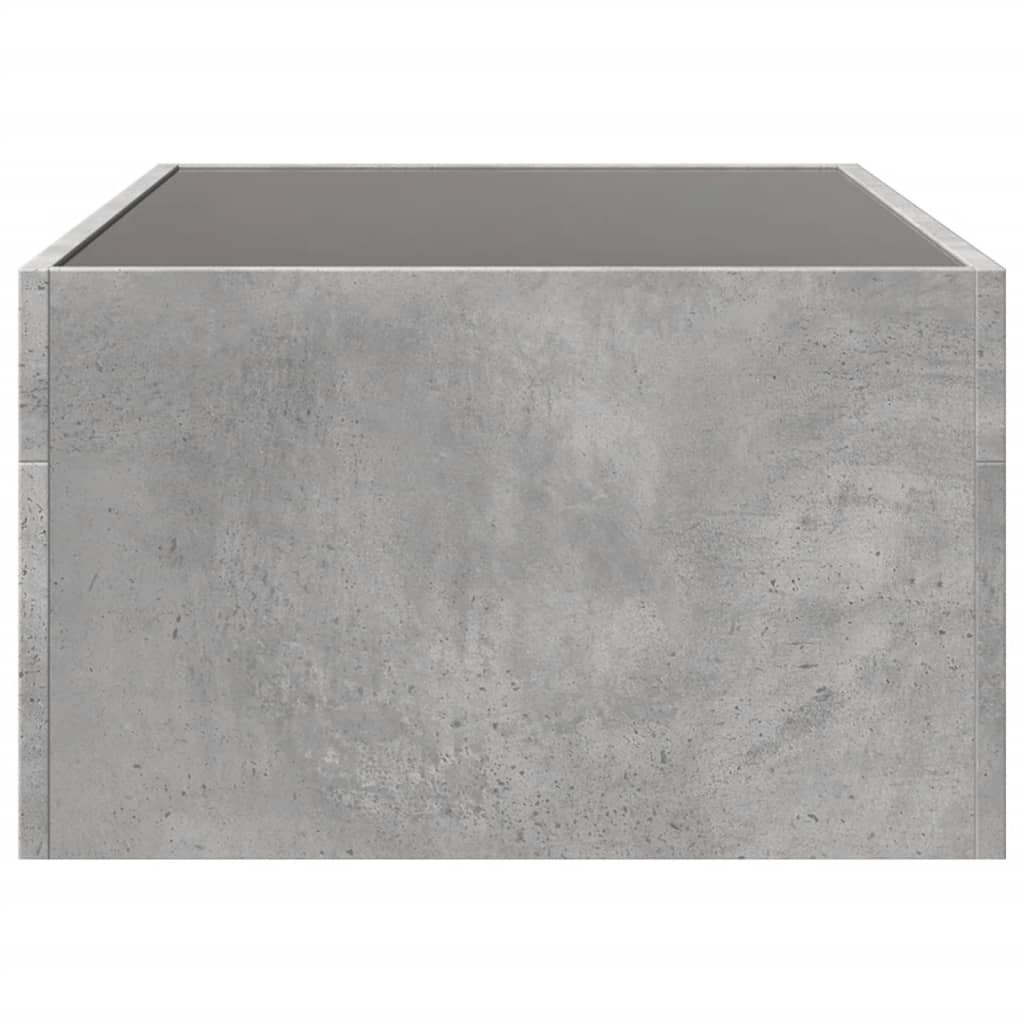 vidaXL Măsuță de cafea cu LED infinity, gri beton, 90x50x30 cm vidaXL Măsuță de cafea cu LED infinity, gri beton, 90x50x30 cm