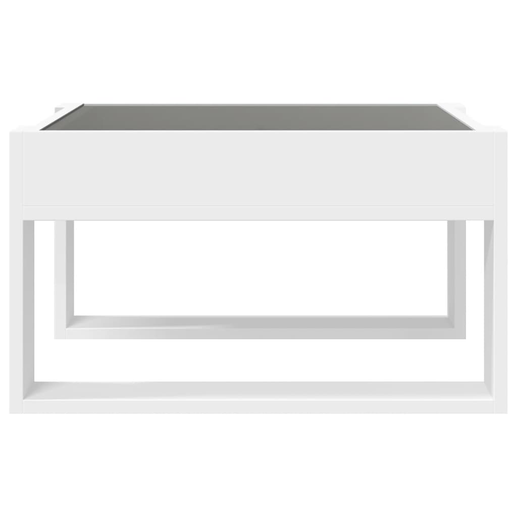 vidaXL Măsuță de cafea cu LED infinity, alb, 50x53x30 cm vidaXL Măsuță de cafea cu LED infinity, alb, 50x53x30 cm