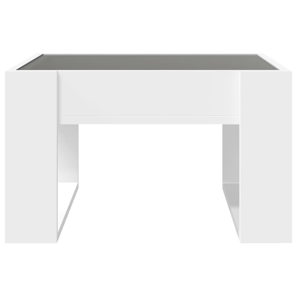 vidaXL Măsuță de cafea cu LED infinity, alb, 50x53x30 cm vidaXL Măsuță de cafea cu LED infinity, alb, 50x53x30 cm