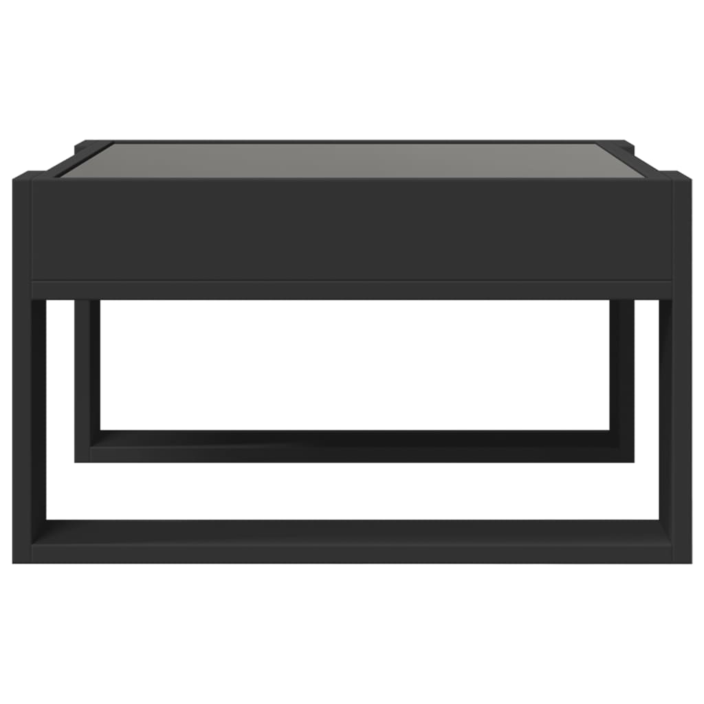vidaXL Măsuță de cafea cu LED infinity, negru, 50x53x30 cm vidaXL Măsuță de cafea cu LED infinity, negru, 50x53x30 cm