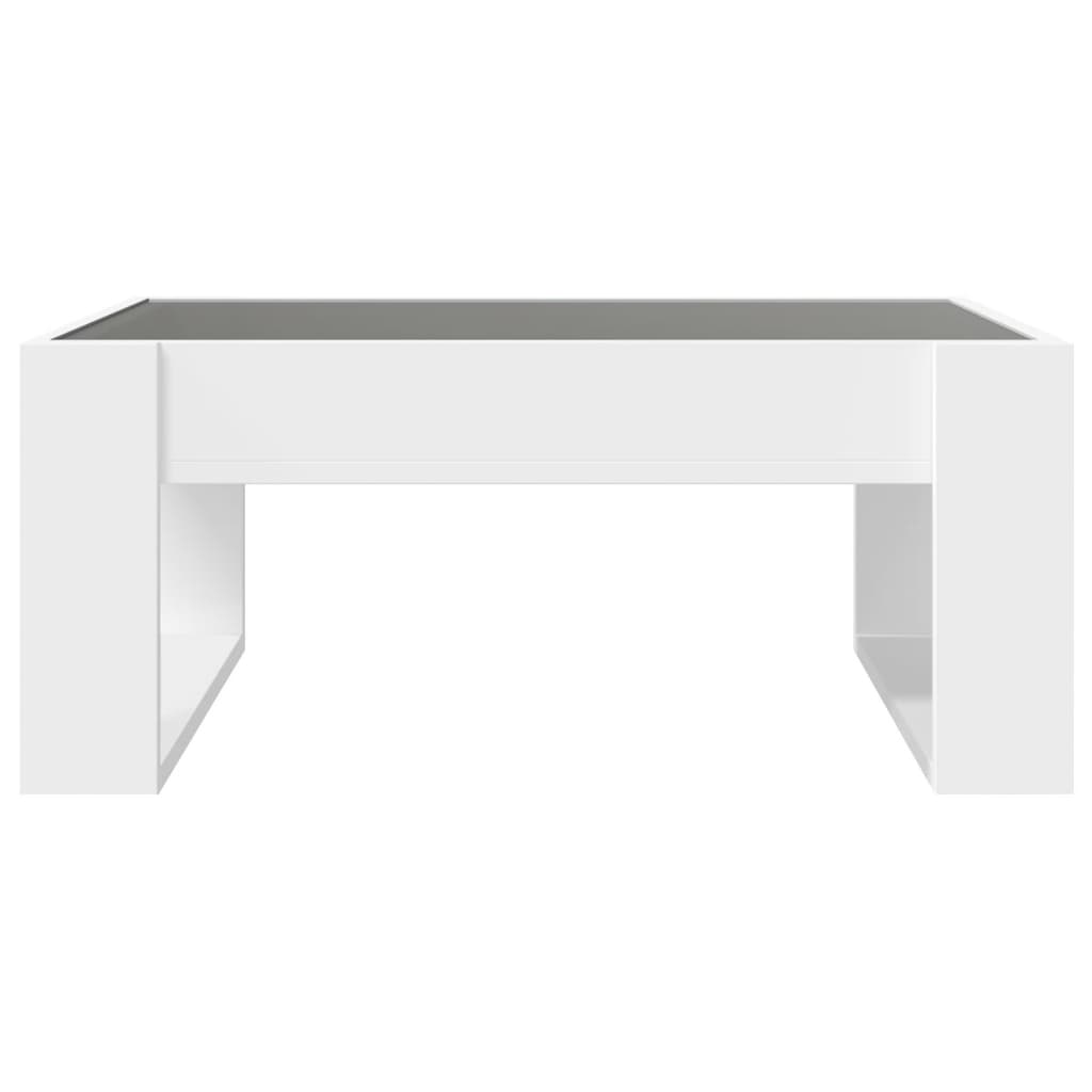 vidaXL Măsuță de cafea cu LED infinity, alb, 70x53x30 cm vidaXL Măsuță de cafea cu LED infinity, alb, 70x53x30 cm