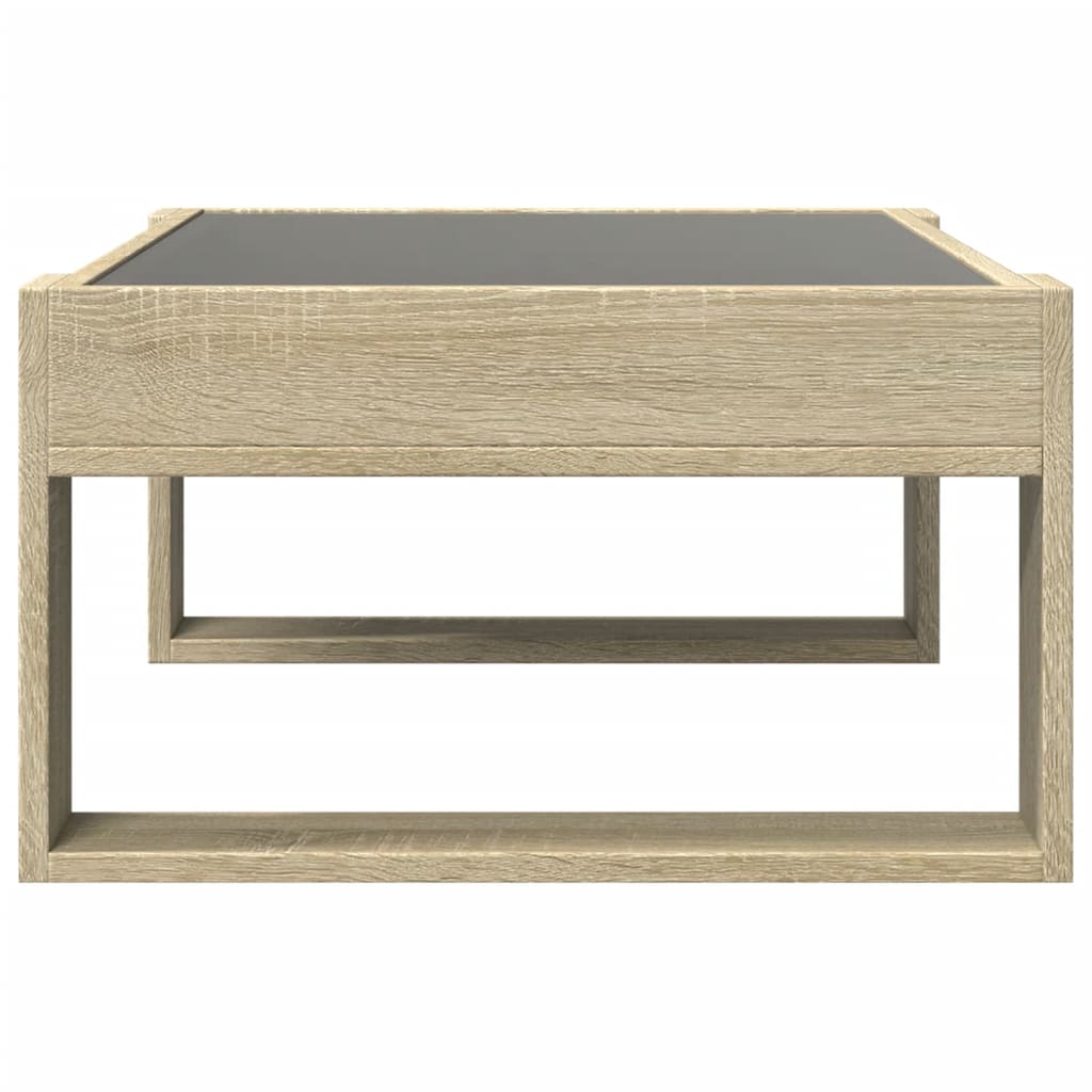 vidaXL Măsuță de cafea cu LED infinity, stejar sonoma, 70x53x30 cm vidaXL Măsuță de cafea cu LED infinity, stejar sonoma, 70x53x30 cm