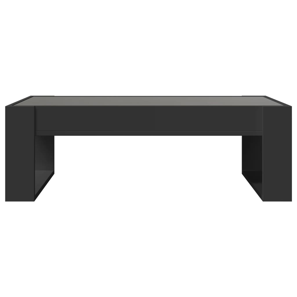 vidaXL Măsuță de cafea cu LED infinity, negru, 90x53x30 cm vidaXL Măsuță de cafea cu LED infinity, negru, 90x53x30 cm