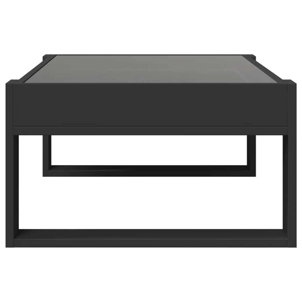vidaXL Măsuță de cafea cu LED infinity, negru, 90x53x30 cm vidaXL Măsuță de cafea cu LED infinity, negru, 90x53x30 cm
