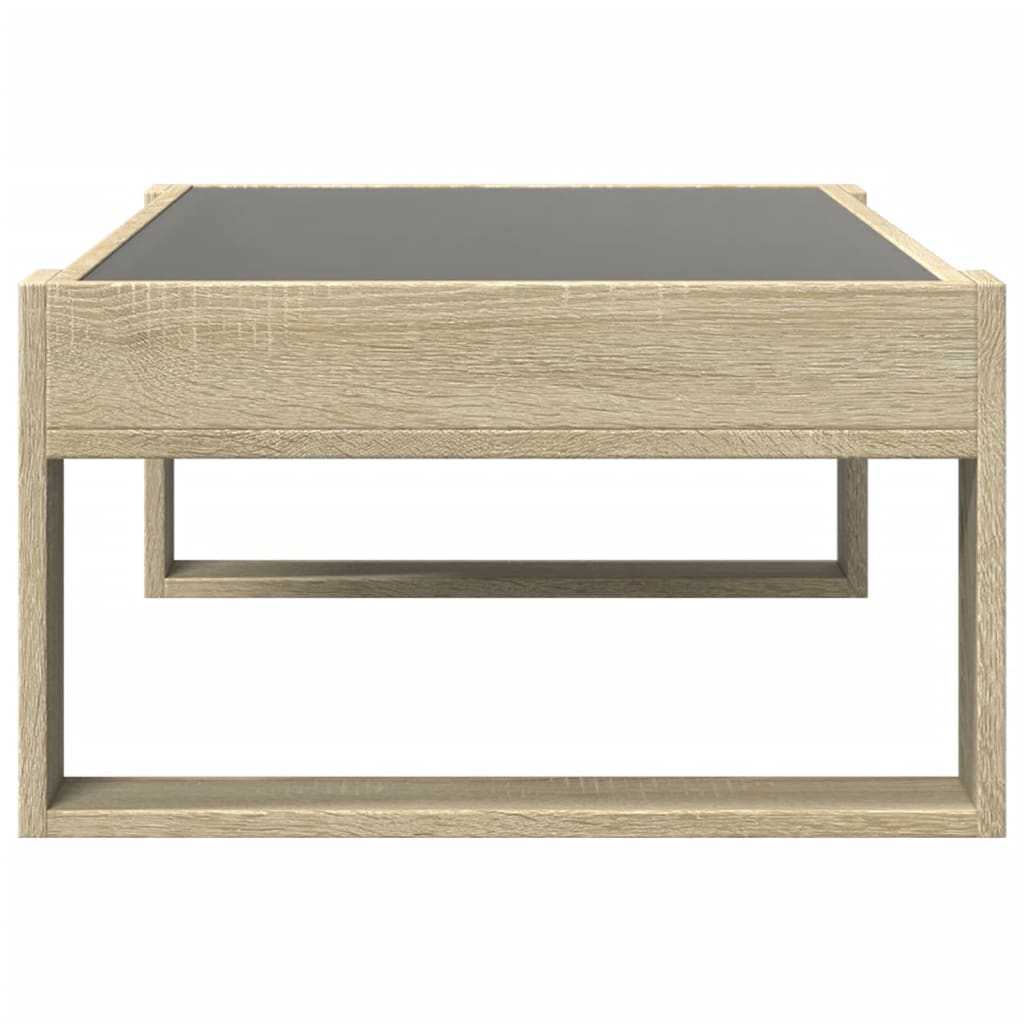 vidaXL Măsuță de cafea cu LED infinity, stejar sonoma, 90x53x30 cm vidaXL Măsuță de cafea cu LED infinity, stejar sonoma, 90x53x30 cm