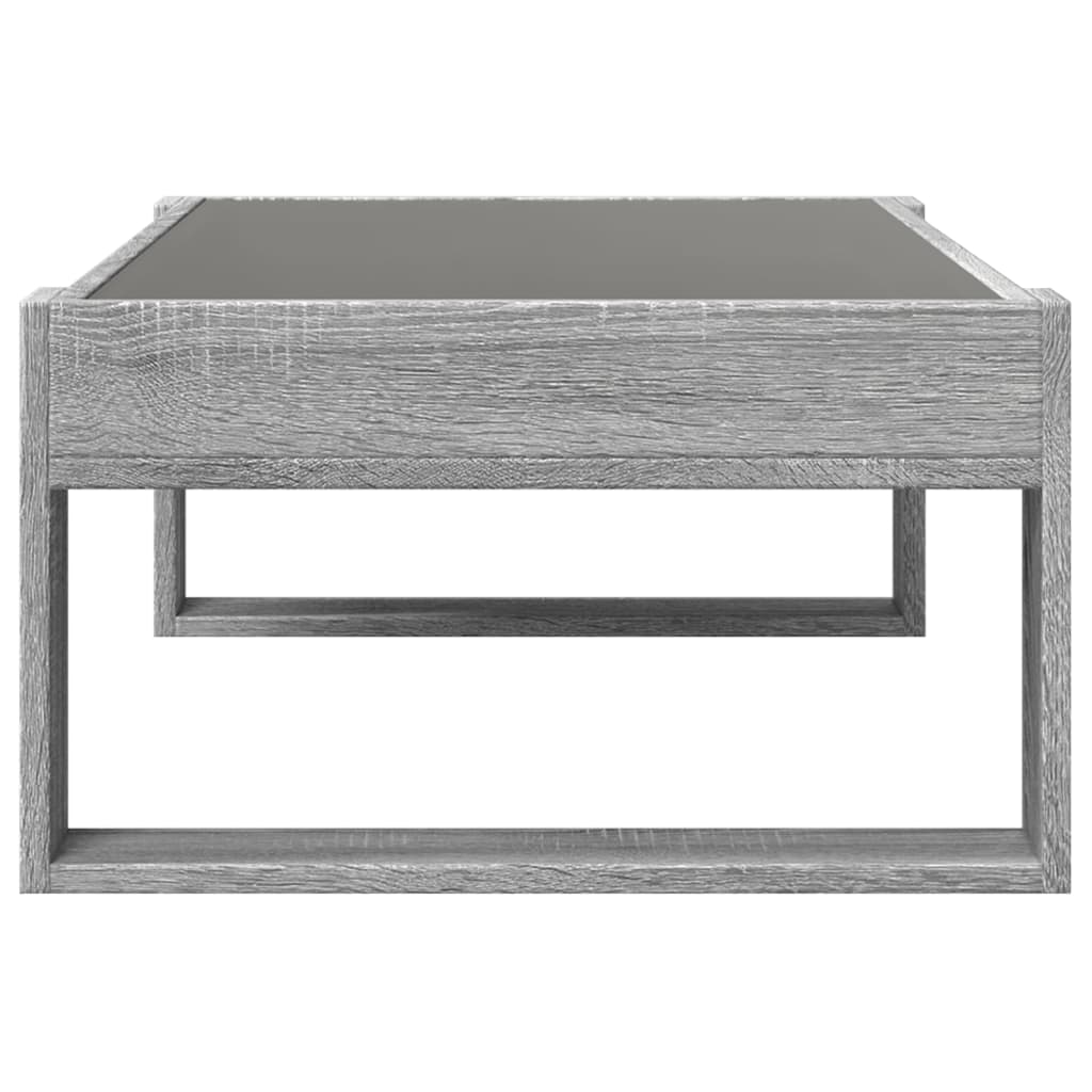 vidaXL Măsuță de cafea cu LED infinity, gri sonoma, 90x53x30 cm vidaXL Măsuță de cafea cu LED infinity, gri sonoma, 90x53x30 cm