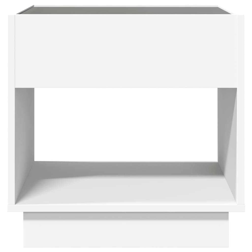 vidaXL Măsuță de cafea cu LED infinity, alb, 50x50x50 cm vidaXL Măsuță de cafea cu LED infinity, alb, 50x50x50 cm