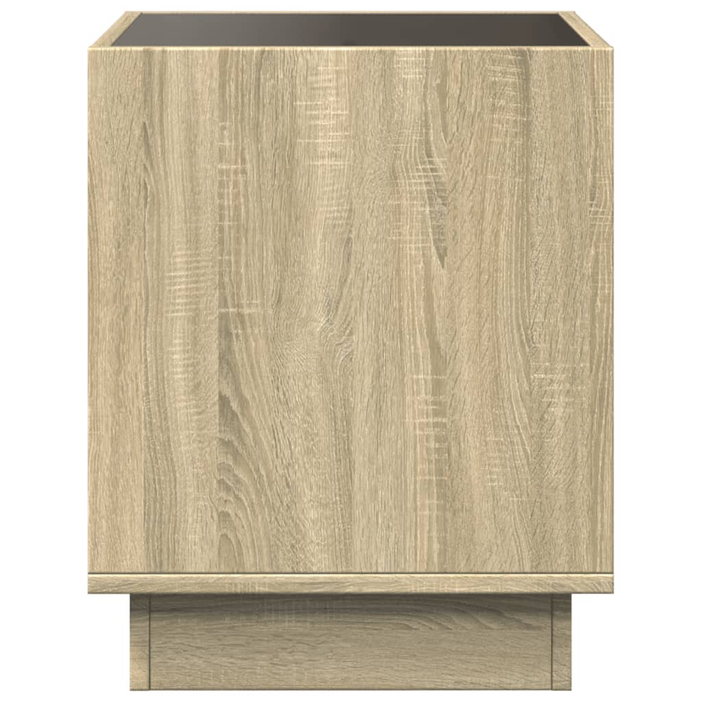 vidaXL Măsuță de cafea cu LED infinity, stejar sonoma, 50x50x50 cm vidaXL Măsuță de cafea cu LED infinity, stejar sonoma, 50x50x50 cm