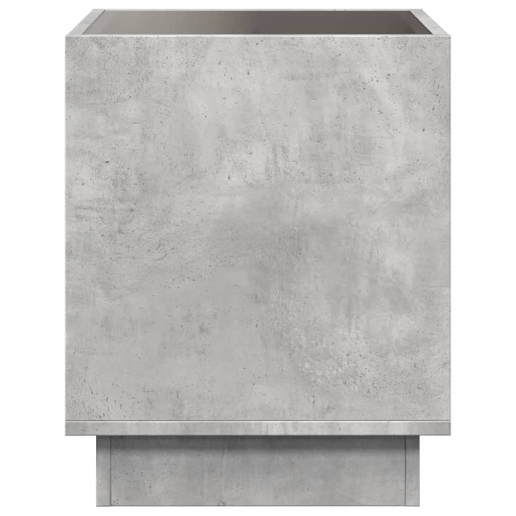 vidaXL Măsuță de cafea cu LED infinity, gri beton, 50x50x50 cm vidaXL Măsuță de cafea cu LED infinity, gri beton, 50x50x50 cm
