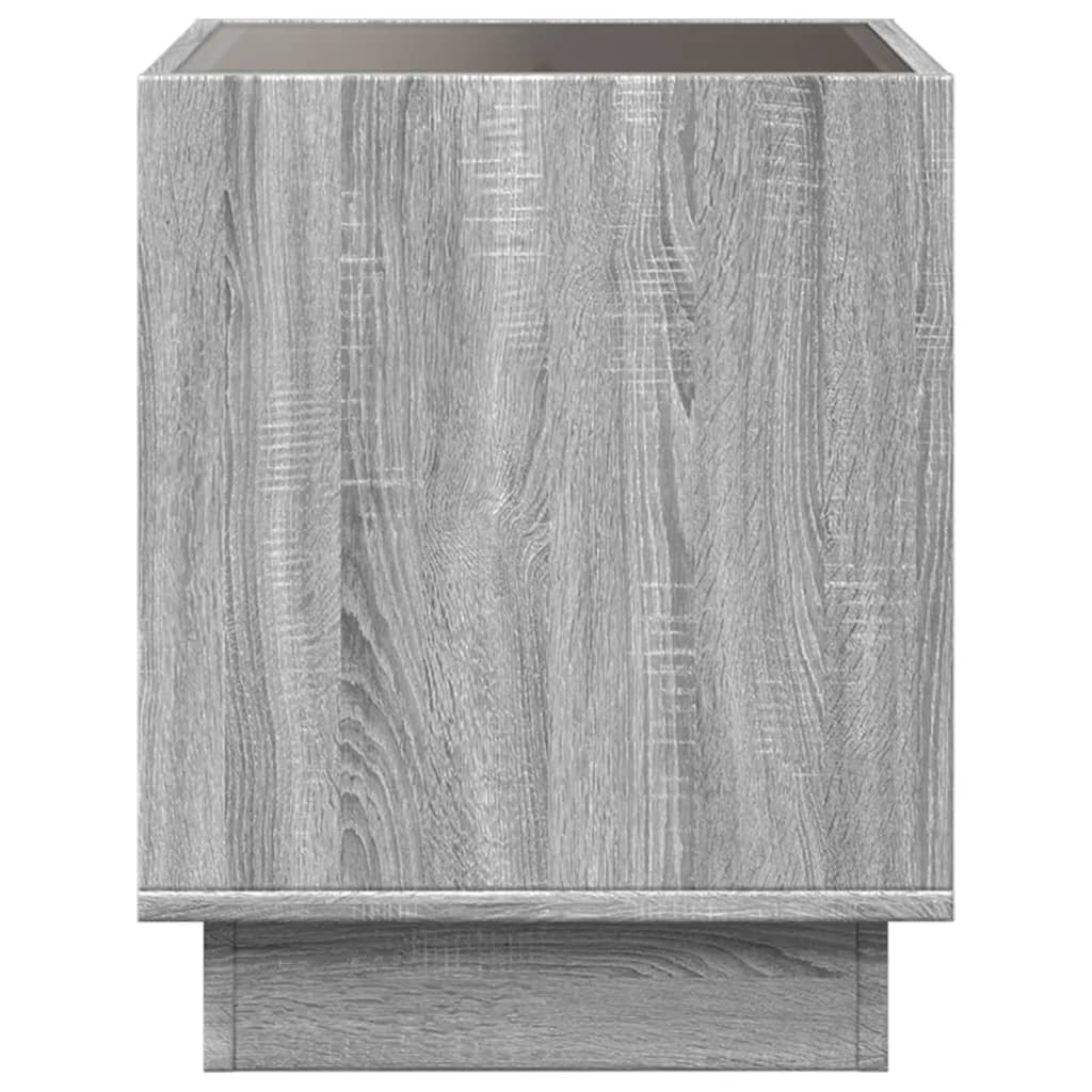 vidaXL Măsuță de cafea cu LED infinity, gri sonoma, 50x50x50 cm vidaXL Măsuță de cafea cu LED infinity, gri sonoma, 50x50x50 cm
