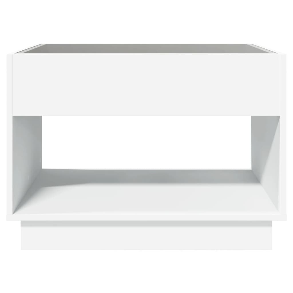 vidaXL Măsuță de cafea cu LED infinity, alb, 70x50x50 cm vidaXL Măsuță de cafea cu LED infinity, alb, 70x50x50 cm