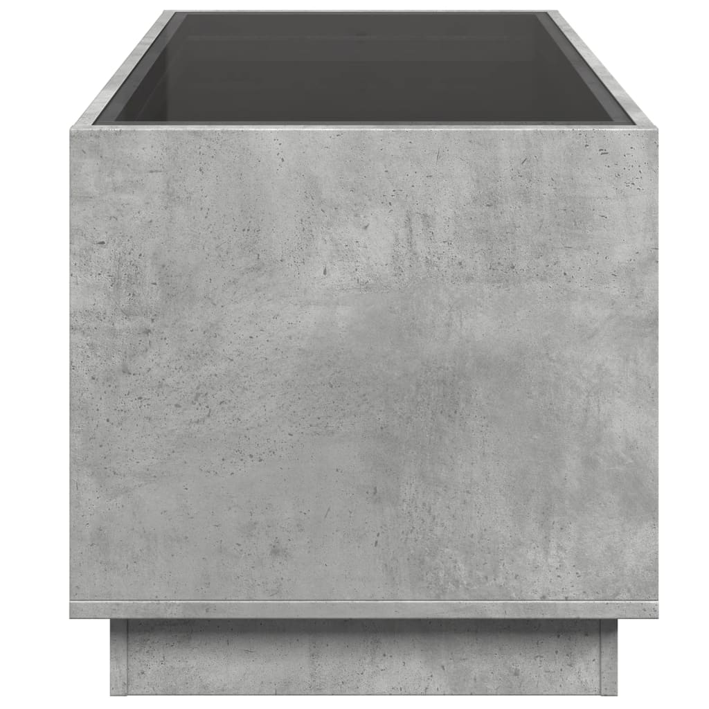 vidaXL Măsuță de cafea cu LED infinity, gri beton, 70x50x50 cm vidaXL Măsuță de cafea cu LED infinity, gri beton, 70x50x50 cm