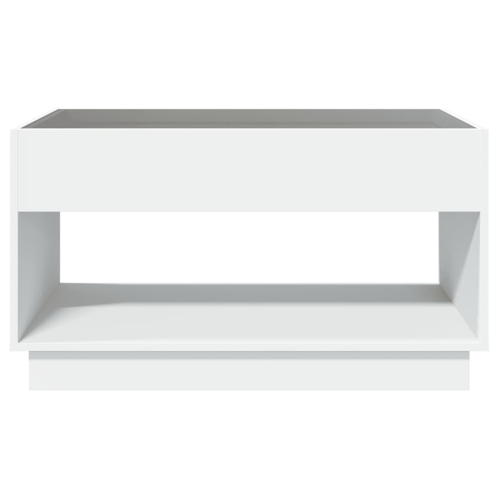 vidaXL Măsuță de cafea cu LED infinity, alb, 90x50x50 cm vidaXL Măsuță de cafea cu LED infinity, alb, 90x50x50 cm