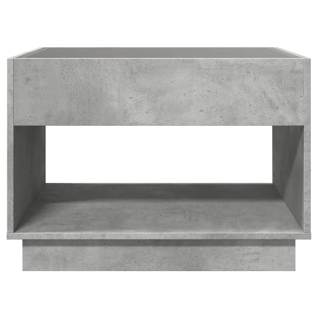 vidaXL Măsuță de cafea cu LED infinity, gri beton, 90x50x50 cm vidaXL Măsuță de cafea cu LED infinity, gri beton, 90x50x50 cm