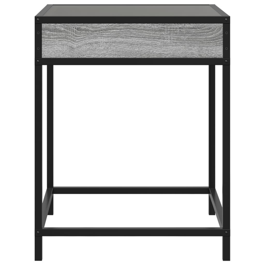 vidaXL Măsuță de cafea cu LED infinity, gri sonoma, 40x40x51 cm vidaXL Măsuță de cafea cu LED infinity, gri sonoma, 40x40x51 cm